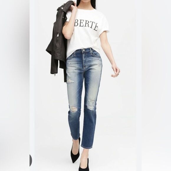 AG Isabelle High Waisted Straight Jeans - Picture 9 of 9